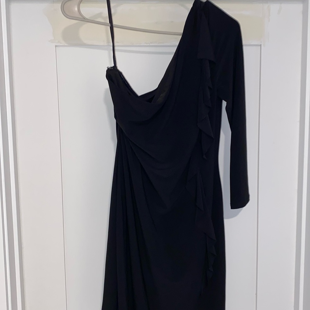 Black Nine West one shoulder dress